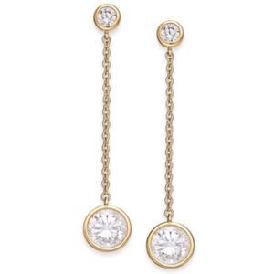 Eliot Danori Crystal Linear Drop Earrings Gold-Tone NWT